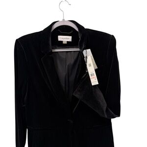 Calvin Klein Women's Black Velvet Blazer